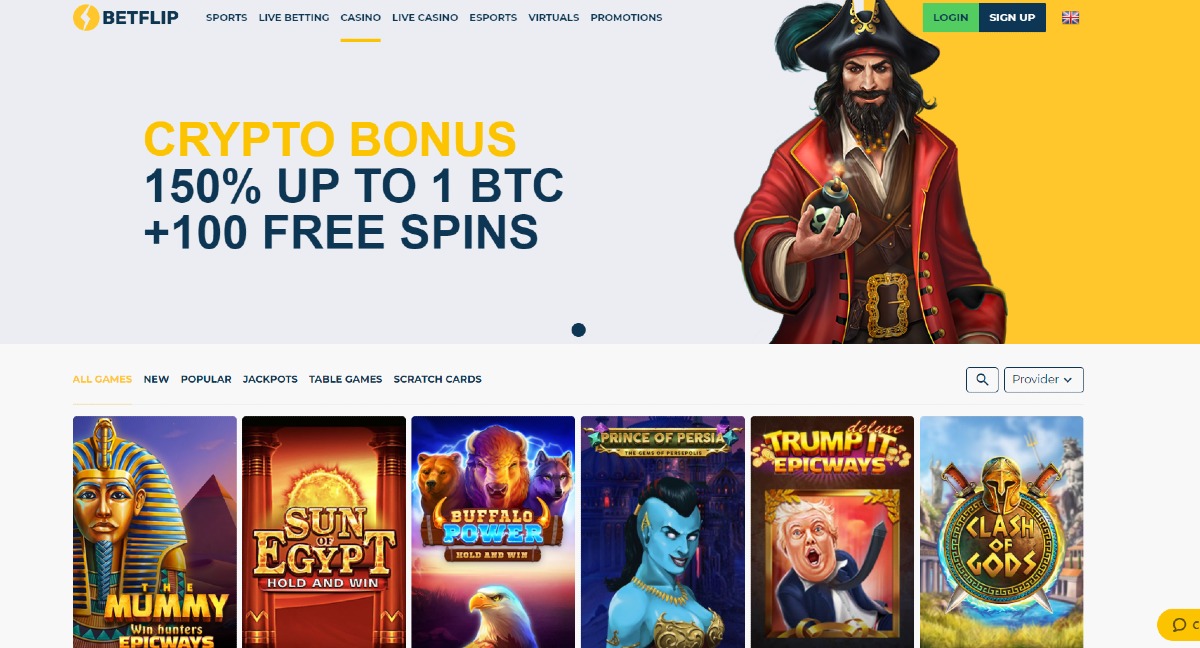 Betflip Bitcoin gambling site