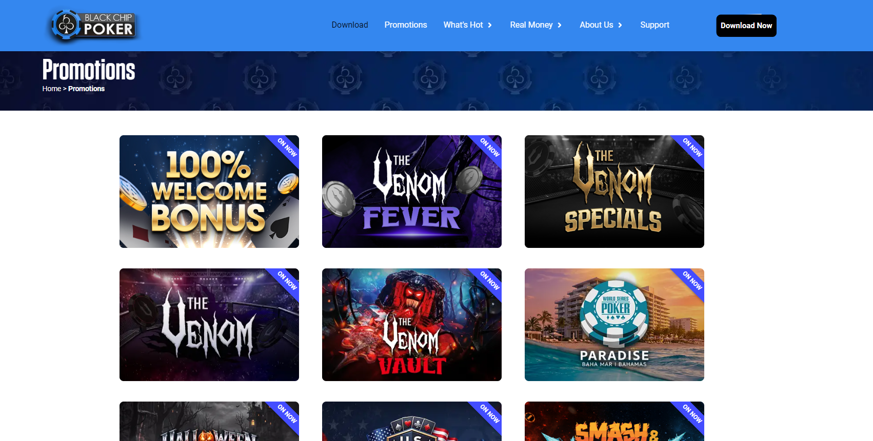 black chip poker review promotions screenshot