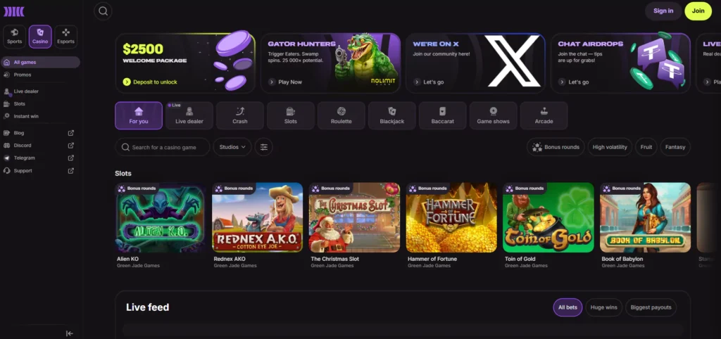 Cloudbet Review: Casino