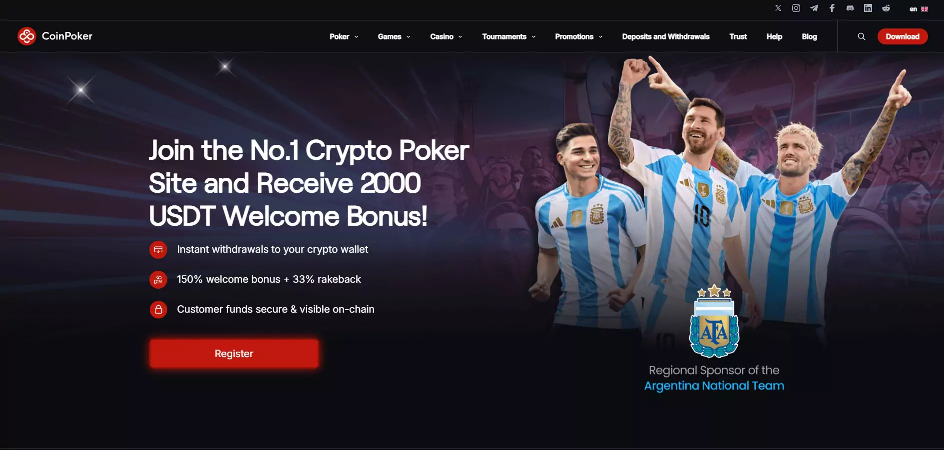 CoinPoker Review: Homepage