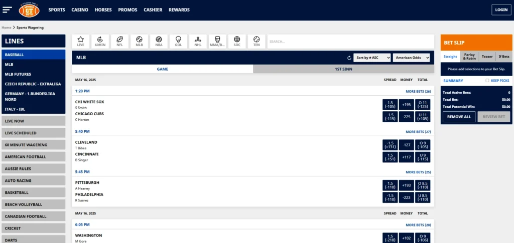 GTbets Review: Sportsbook