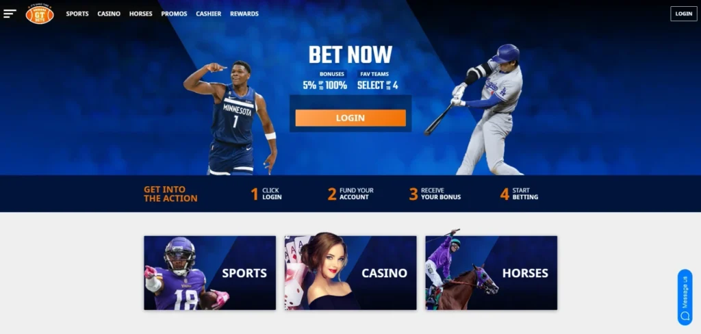 GTbets Review: Homepage