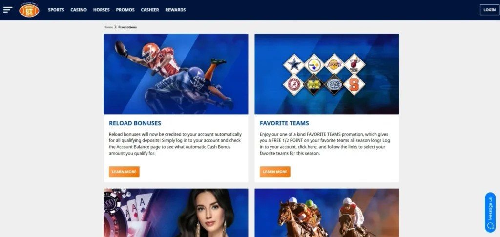 GTbets Review: Bonuses and Promotions