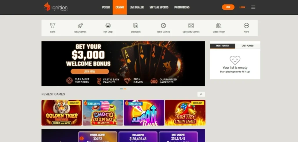 Ignition Casino Review: Casino
