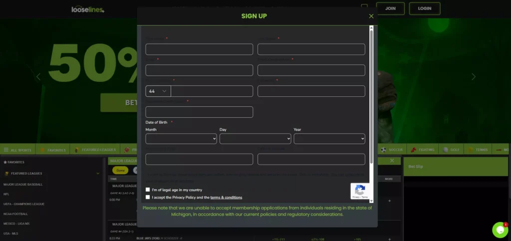 Looselines Review: Registration