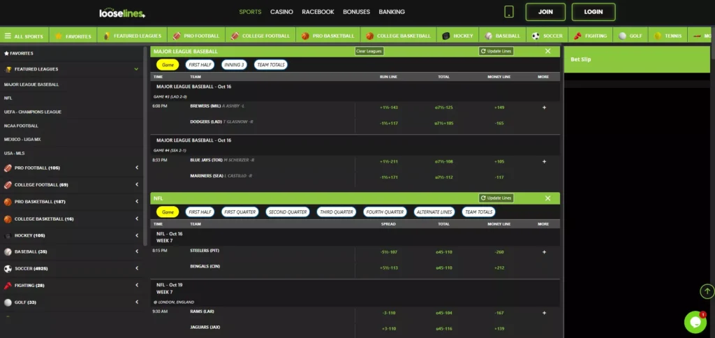 Looselines Review: Sportsbook
