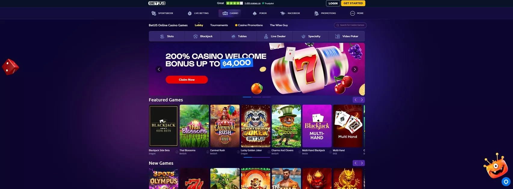 BetUS Review: Casino