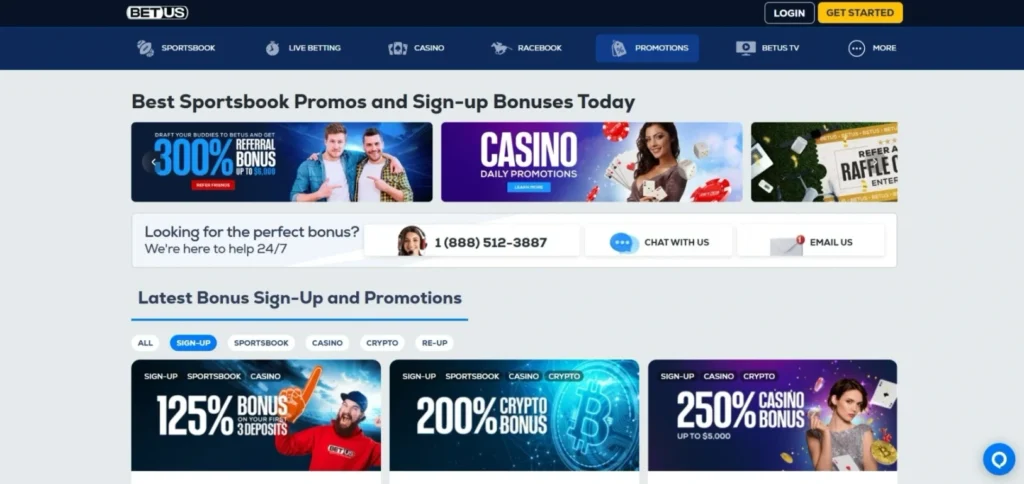 BetUS Review: Bonuses and Promotions