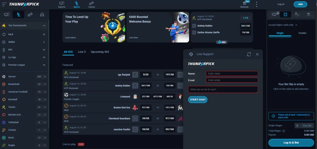 Thunderpick Review: Customer Service