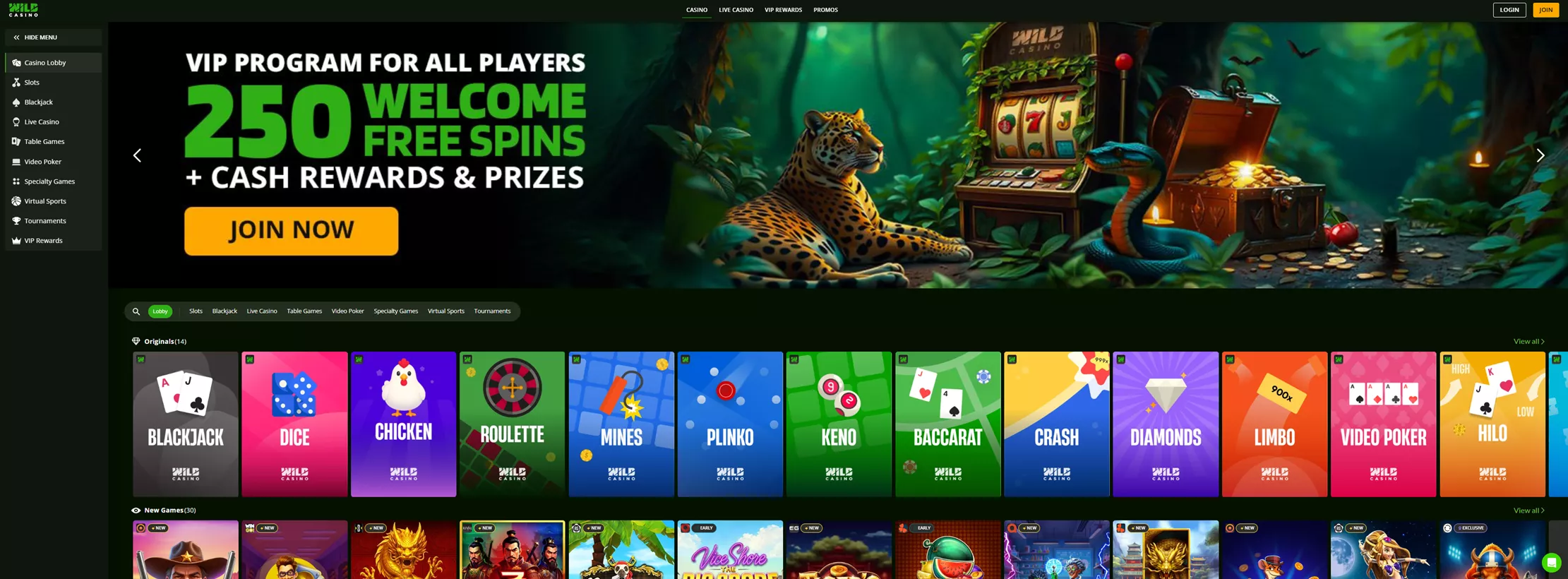 Wild Casino Review: Casino