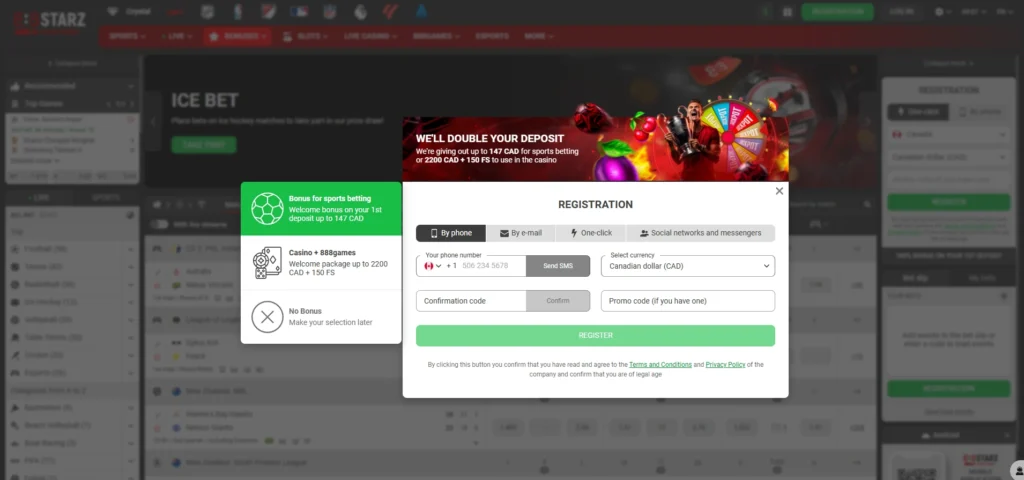 Rejestracja w 888starz