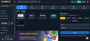 Casobet casino review withdrawals screenshot