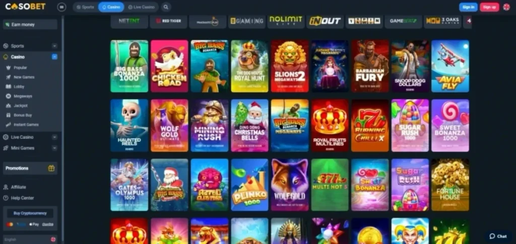 Casobet Review: Casino