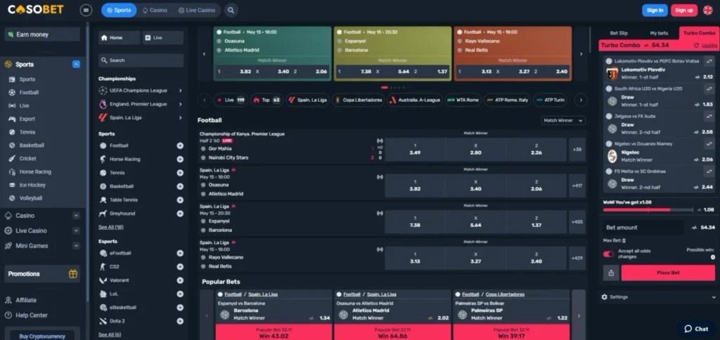 Casobet Review: Sportsbook