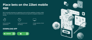 22Bet install apps screenshot