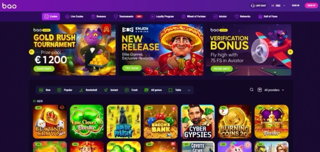 Bao Casino Review: Casino