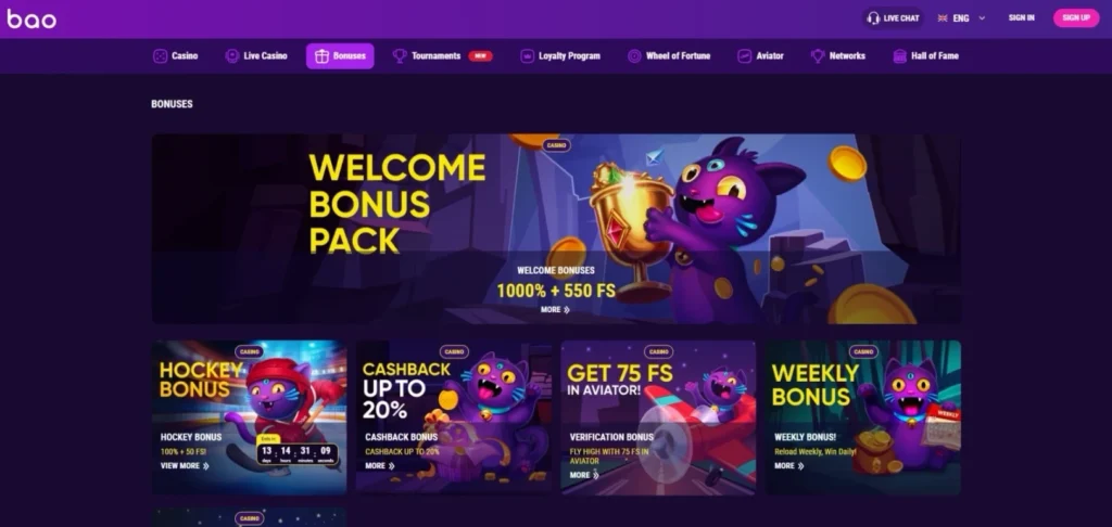 Bao Casino Review: Bonuses and Promotions