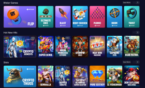 Bitsler review game library screenshot