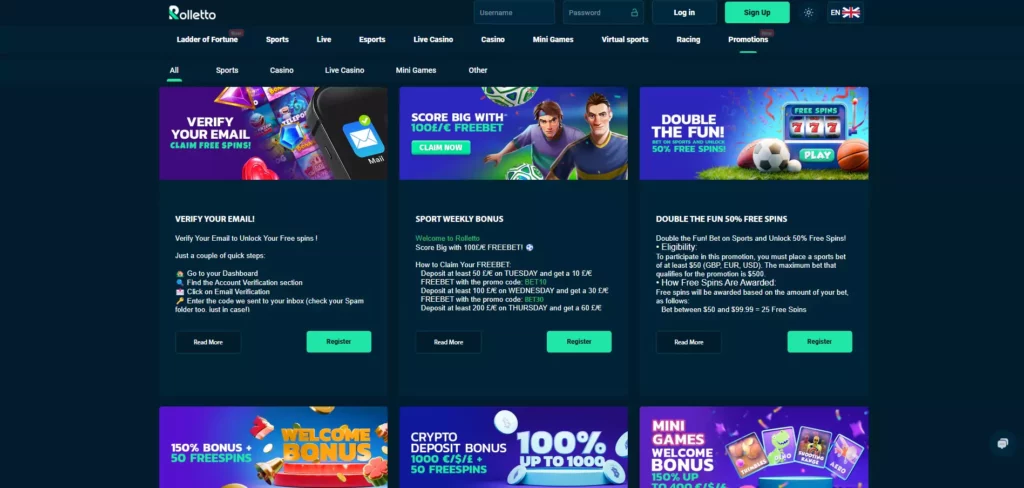 Rolletto Review: Bonuses and Promotions