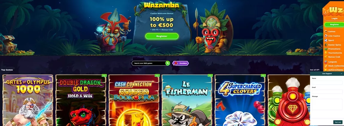 Wazamba Review: Customer Support
