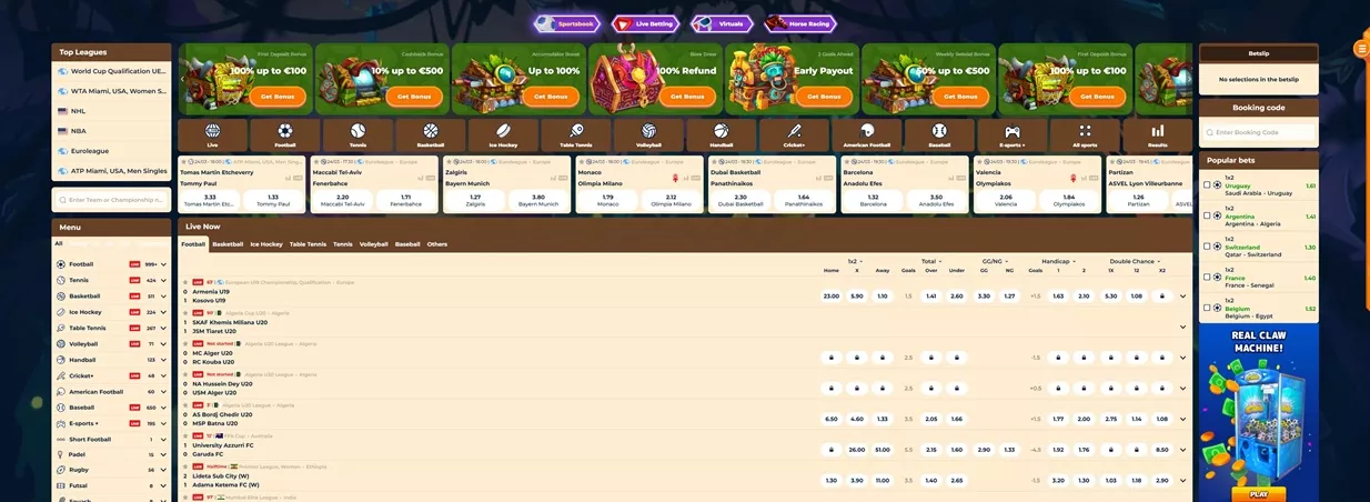 Wazamba Review: Sportsbook