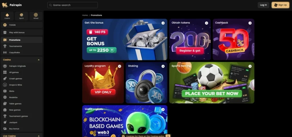 Fairspin Review: Bonuses and Promotions
