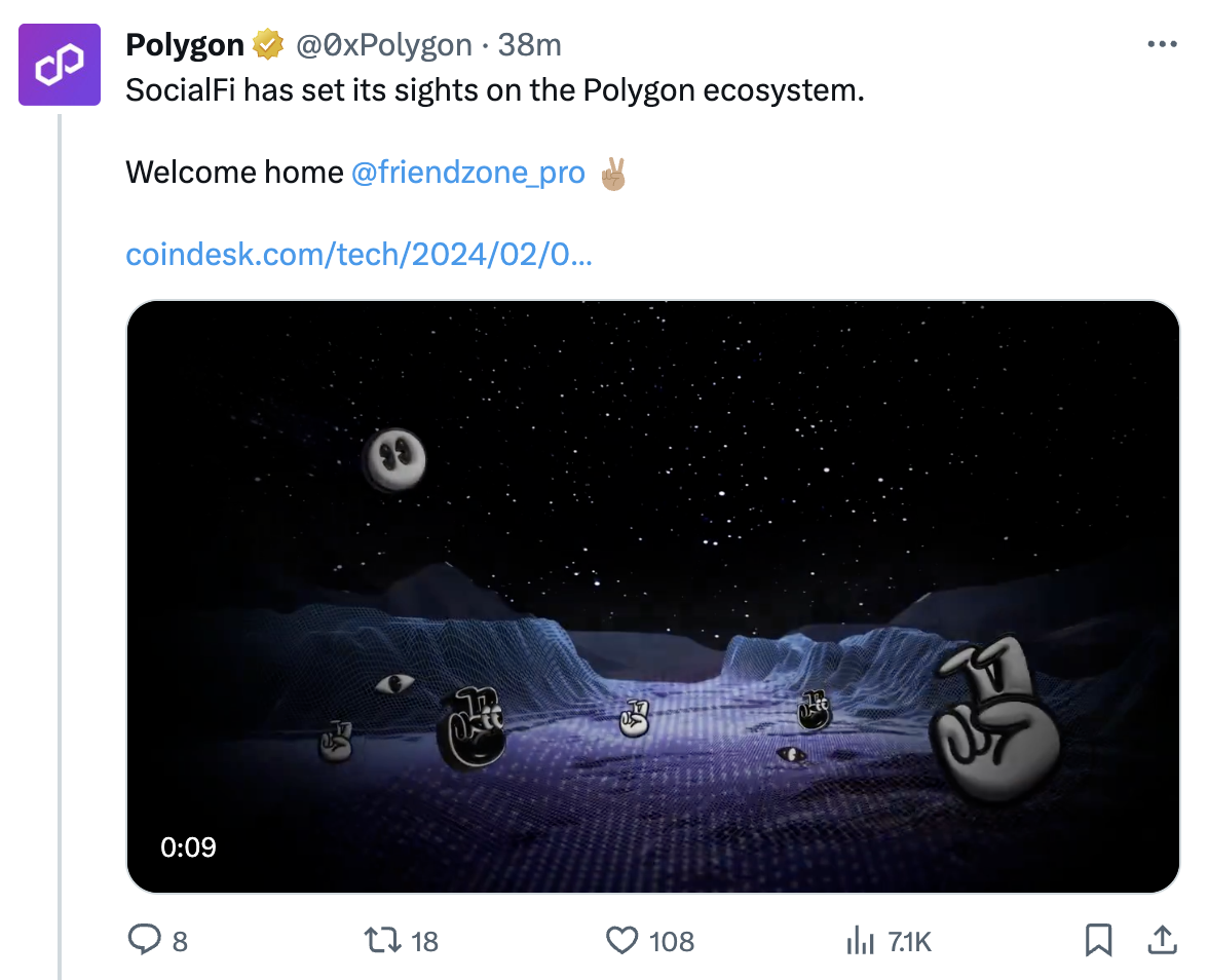 Polygon tweet