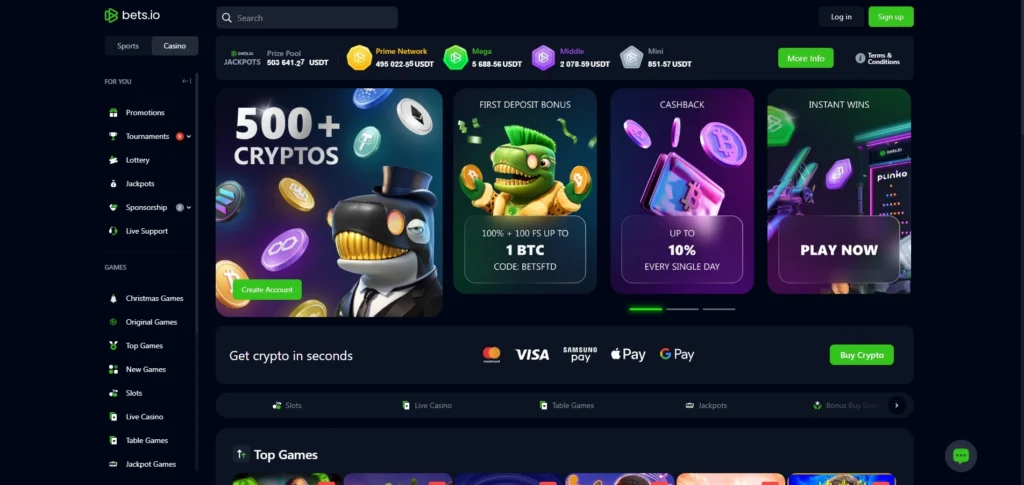 Bets.io Review: Casino