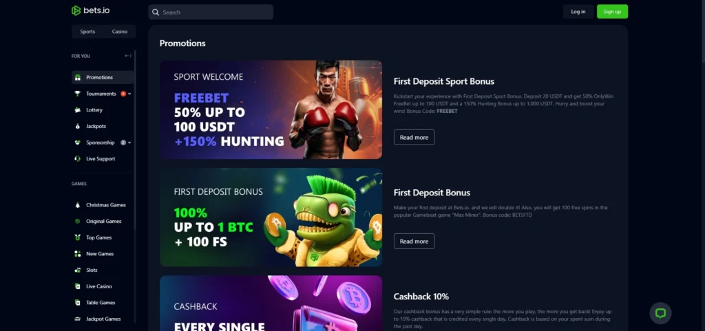 Bets.io Review: Bonuses and Promotions