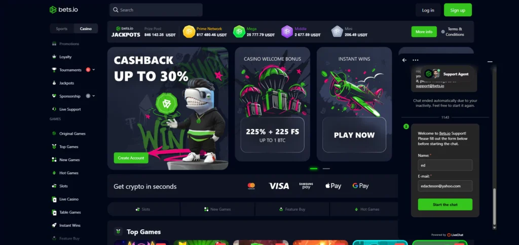 Bets.io Review: Customer Support