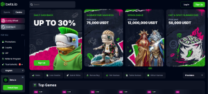 bets.io review homepage screenshot