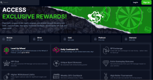 bets.io reviewy loyalty program screenshot
