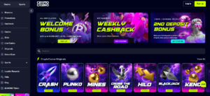 CryptoCasino review homepage screenshot