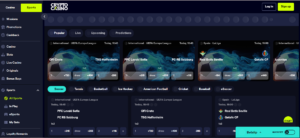 CryptoCasino review sportsbook screenshot