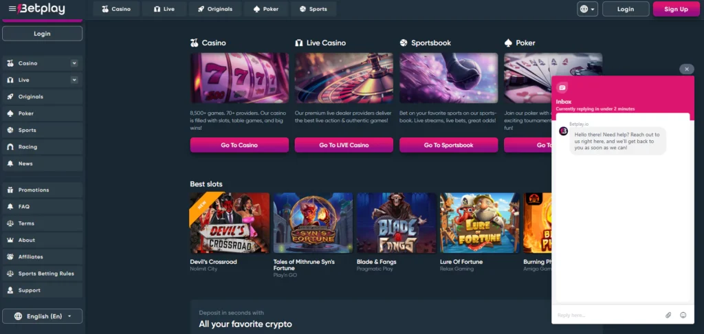 Betplay Review: Customer Service