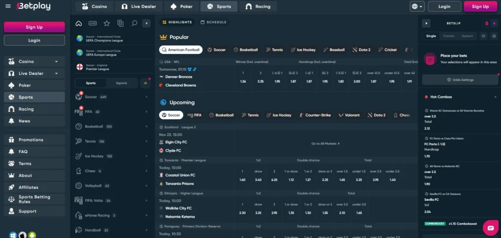 Betplay Review: Sportsbook