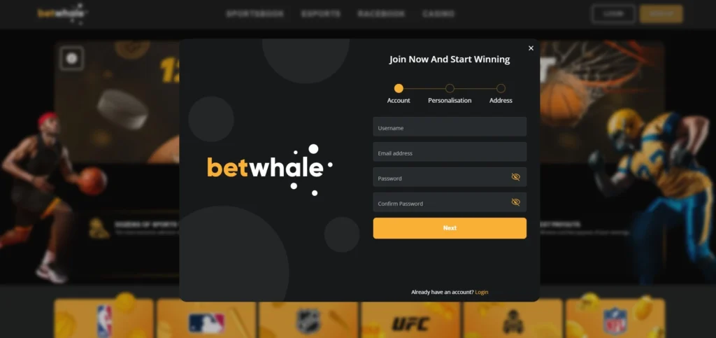 BetWhale Review: Registration