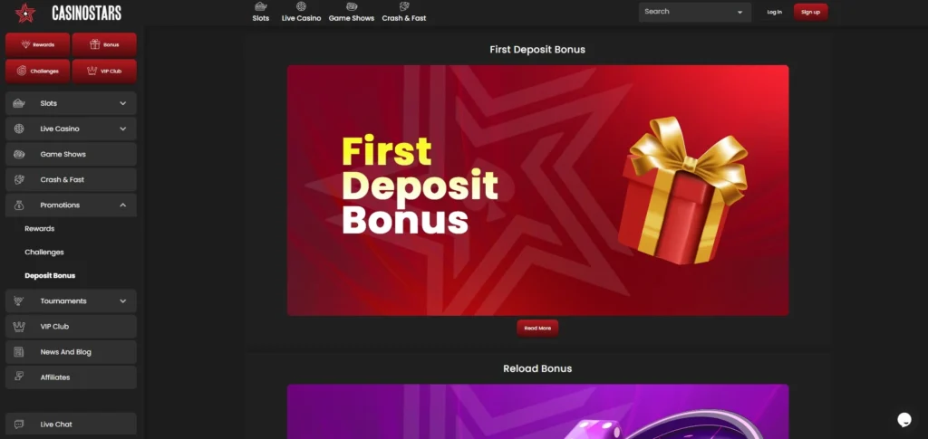 Casinostars Review: Bonuses and Promotions