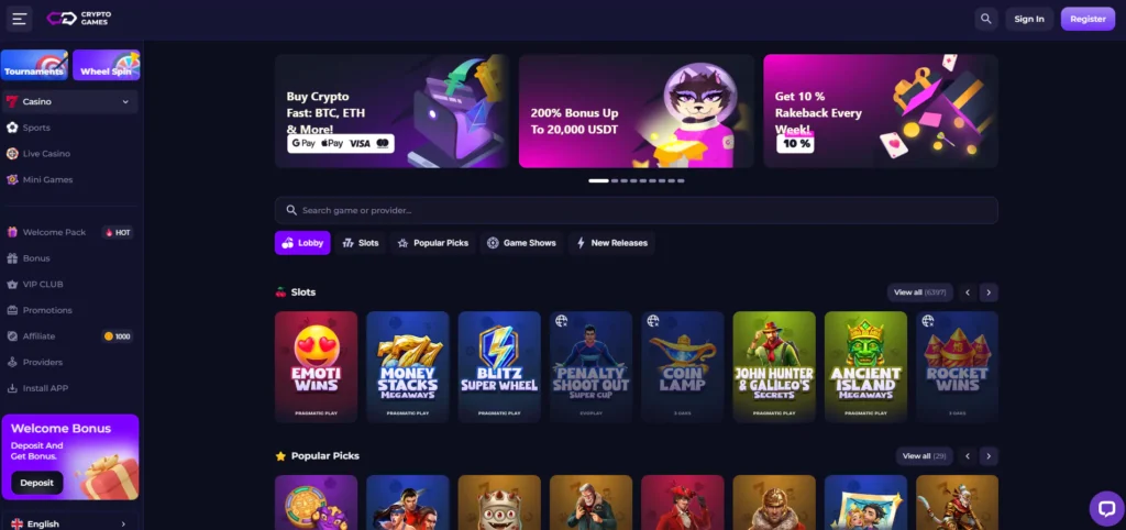Crypto-Games.io Review - Casino