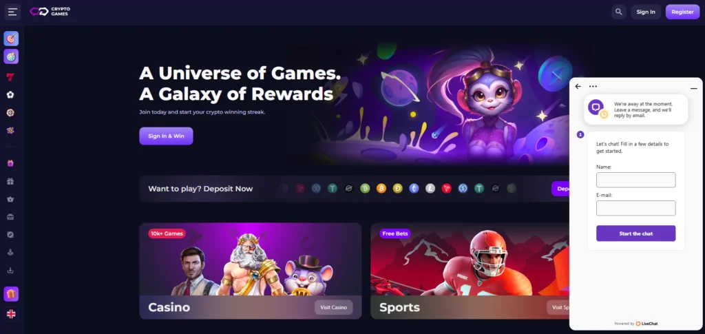 Crypto-Games.io Review - Customer Support