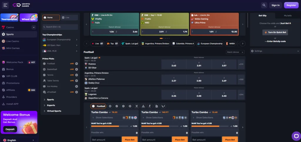 Crypto-Games.io Review - Sportsbook