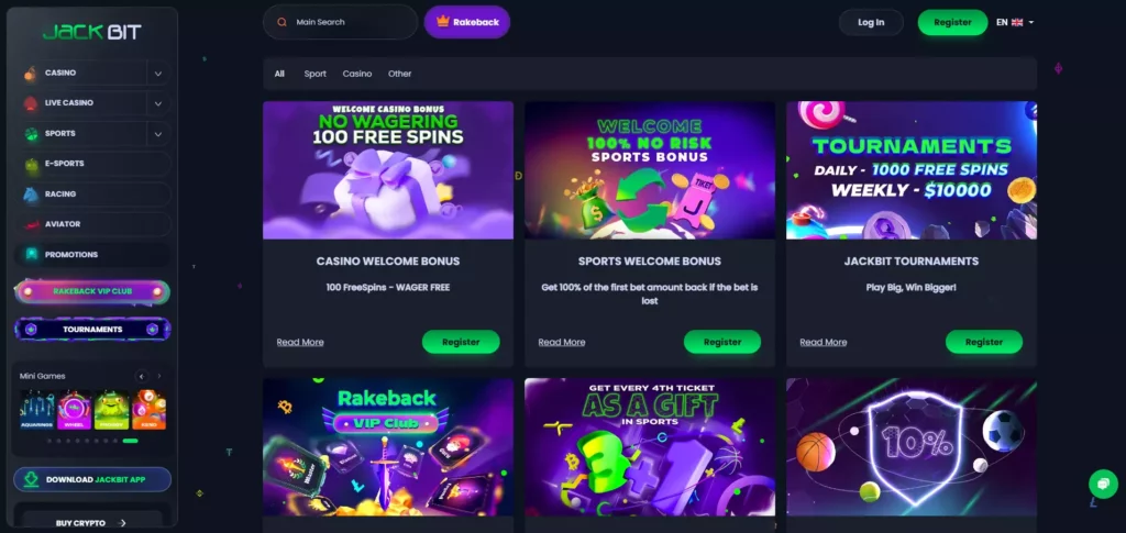Jackbit bonuses and promotions
