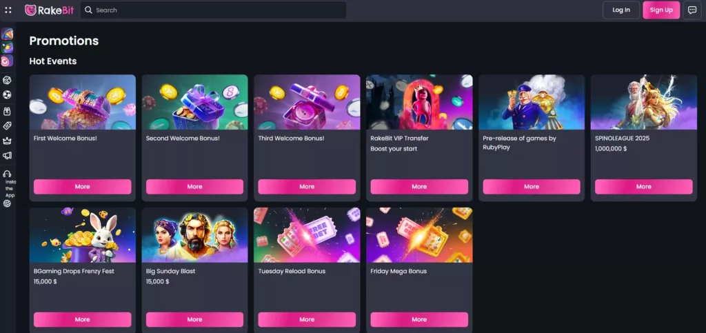 Rakebit Review: Bonuses and Promotions