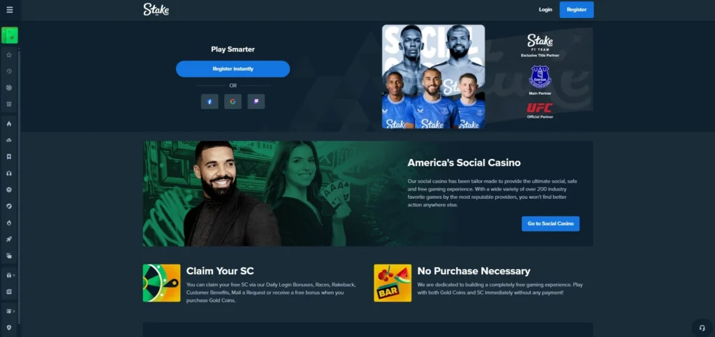 Stake.us Review: Homepage