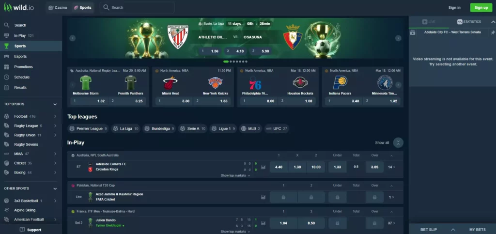 Wild.io Review: Sportsbook