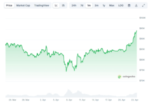 Bitcoin monthly price chart