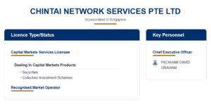 Chintai CHEX Regulatory License in Singapore
