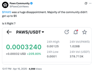 PAWS airdrop X