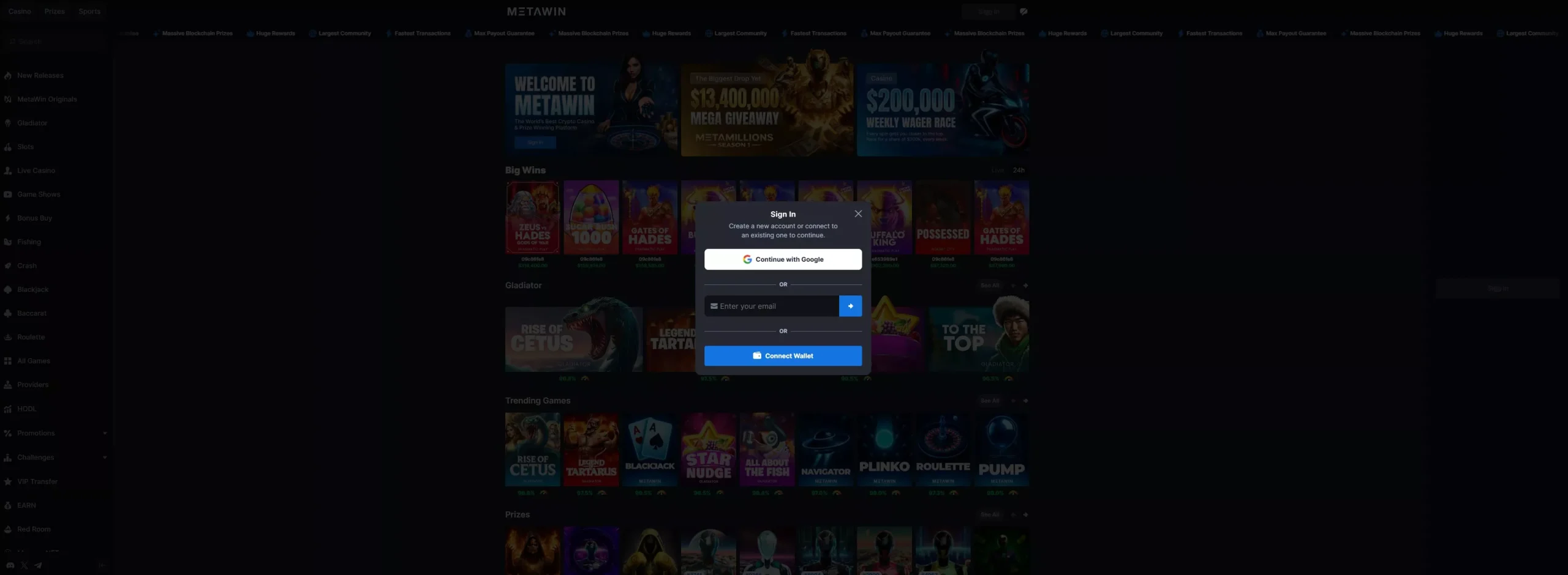 Metawin Review: Registration and Anonymity