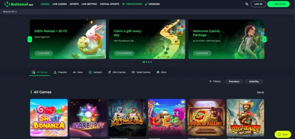 NationalBet Review: Casino